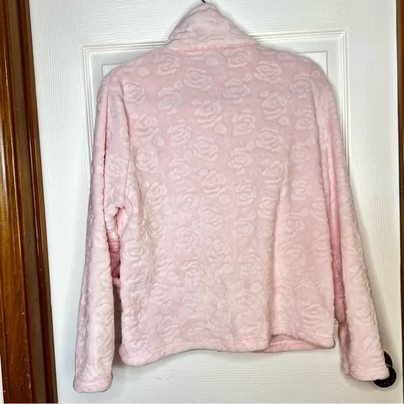 Jaclyn Intimates Plush Pink Bed Jacket Large - Picture 6 of 6